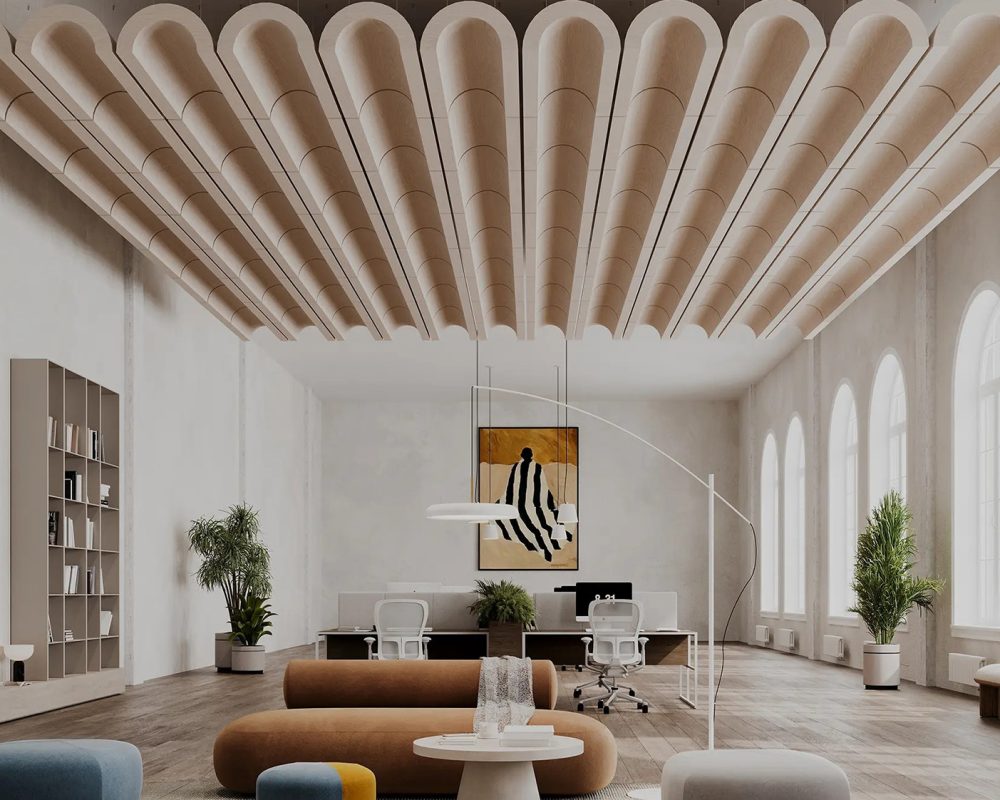 Crest Ceiling Clouds | Petrified Ash | WoodGrain Collection