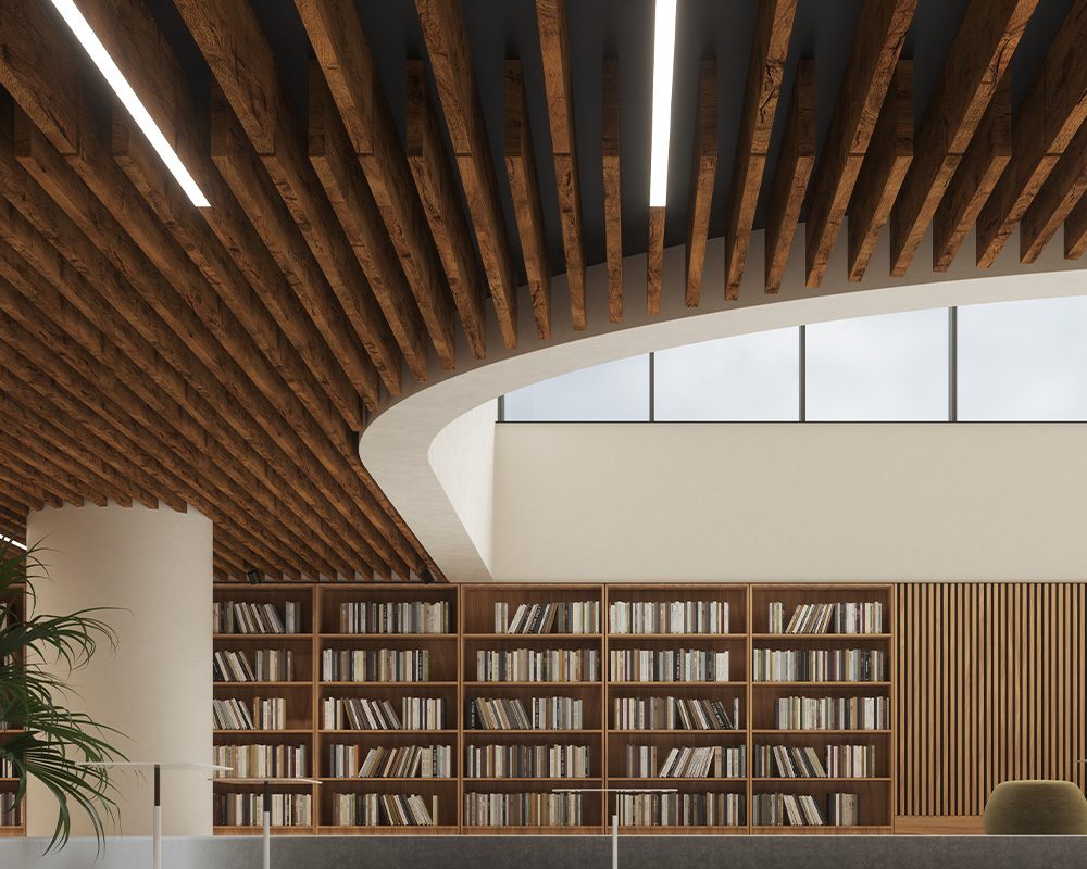Truss Ceiling Baffles | Antique Chest | WoodGrain Collection
