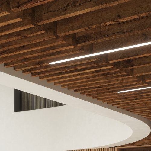 Truss Ceiling Baffles | Antique Chest | WoodGrain Collection