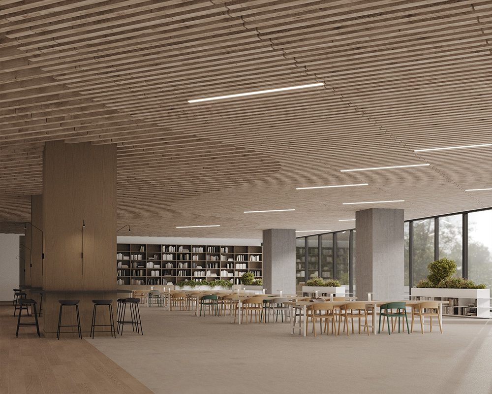Truss Ceiling Baffles | Loft | WoodGrain Collection