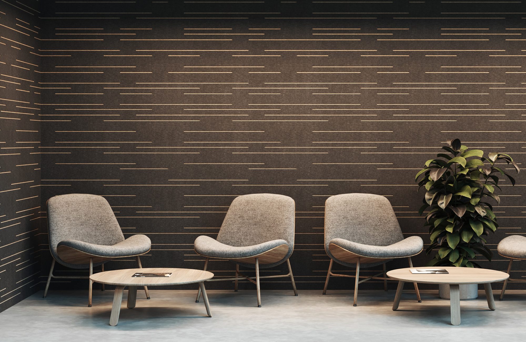 Fracture Two-Tone Wall Panel, Dash | Charcoal, Ivory | Premier Collection