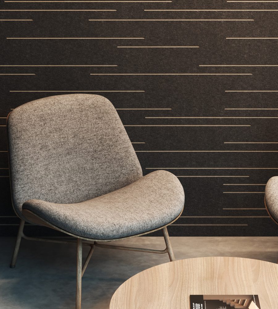Fracture Two-Tone Wall Panel, Dash | Charcoal, Ivory | Premier Collection
