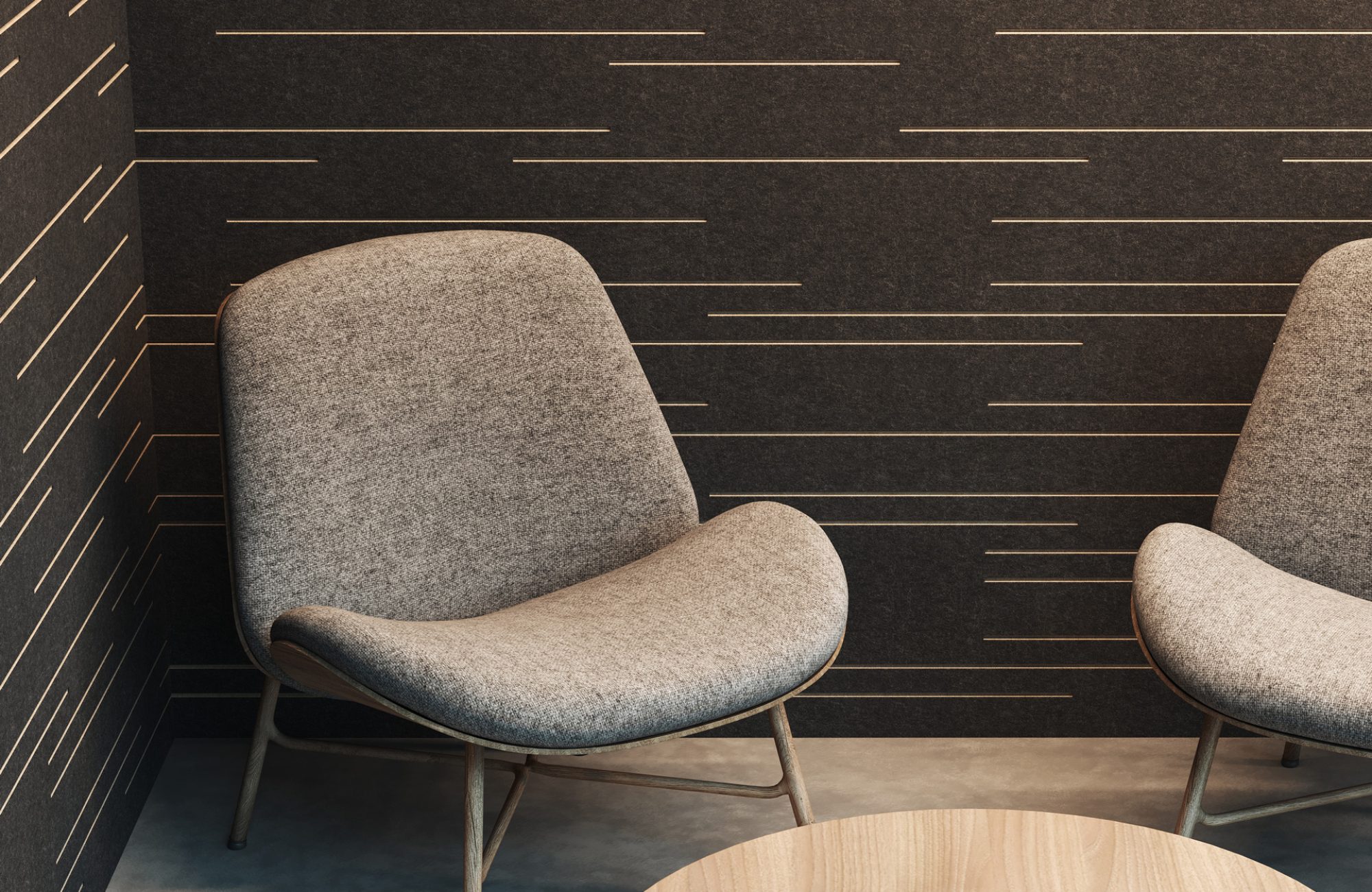 Fracture Two-Tone Wall Panel, Dash | Charcoal, Ivory | Premier Collection