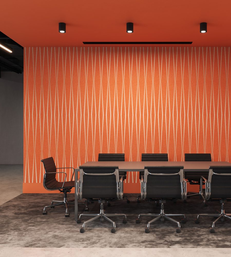 Fracture Two-Tone Wall Panel, Parallax | Carrot, White | Premier Collection