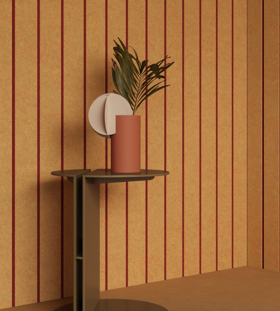 Fracture Two-Tone Wall Panel, Fineline | Turmeric, Currant | Premier Collection