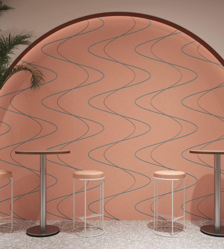 Fracture Two-Tone Wall Panel, Thread | Umber, Almond | Premier Collection
