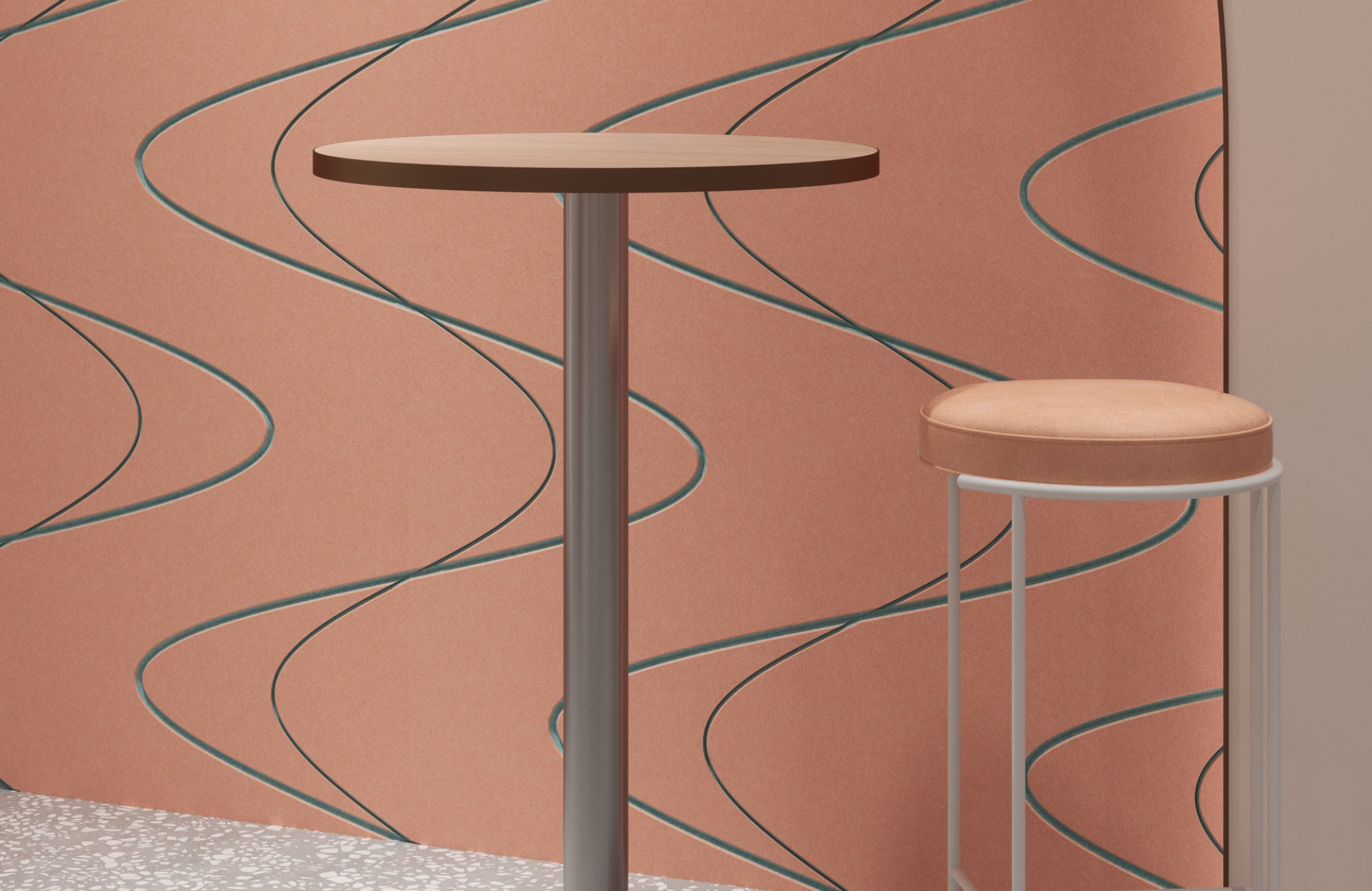 Fracture Two-Tone Wall Panel, Thread | Umber, Almond | Premier Collection